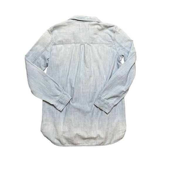 MADEWELL Chambray Classic Boyfriend Button Down Shirt Size Small - Picture 4 of 10
